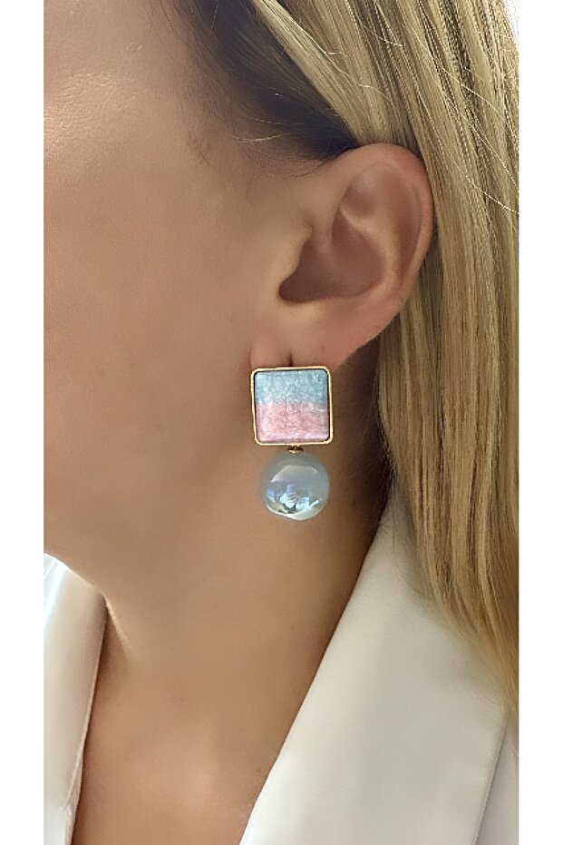 Colorful Ball Detail Design Earrings (3.5 cm)