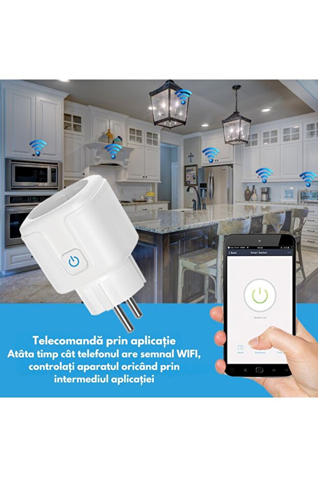 Smart WiFi Socket VarioShop®, 16A, 3680W, controlled via Smart Life app, compatible with Alexa and - 2