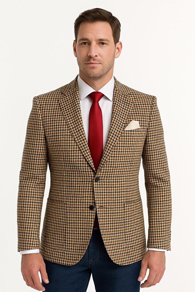 Erkek Tek Ceket Slim Fit - 1