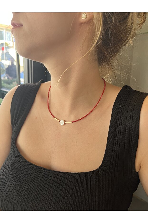 İncili Mercan Kolye - 2