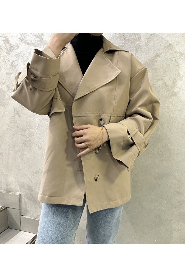 Kısa Trenç Coat - 2