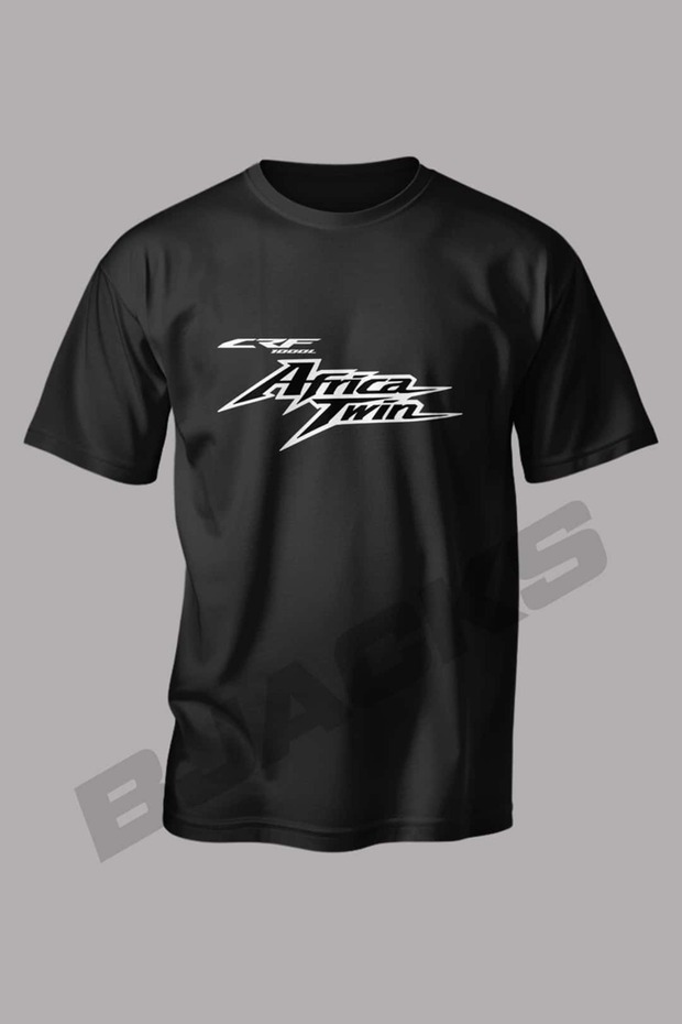 Honda Africa Twin 1000L Printed Premium Black T-Shirt