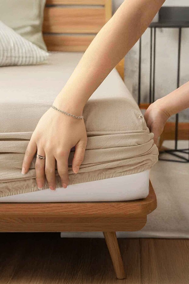 ملاءة سرير من القطن الممشط بنسبة 100% من فونا، مطاطية، مزدوجة، مفردة، كبيرة الحجم