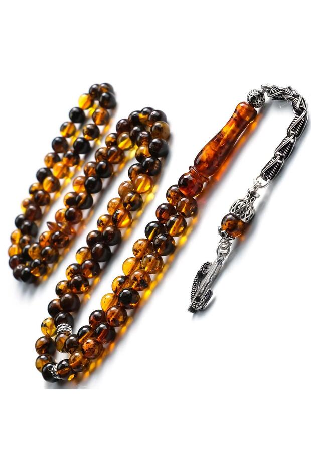 Two Grains Fossilized 99 Drop Amber Prayer Beads