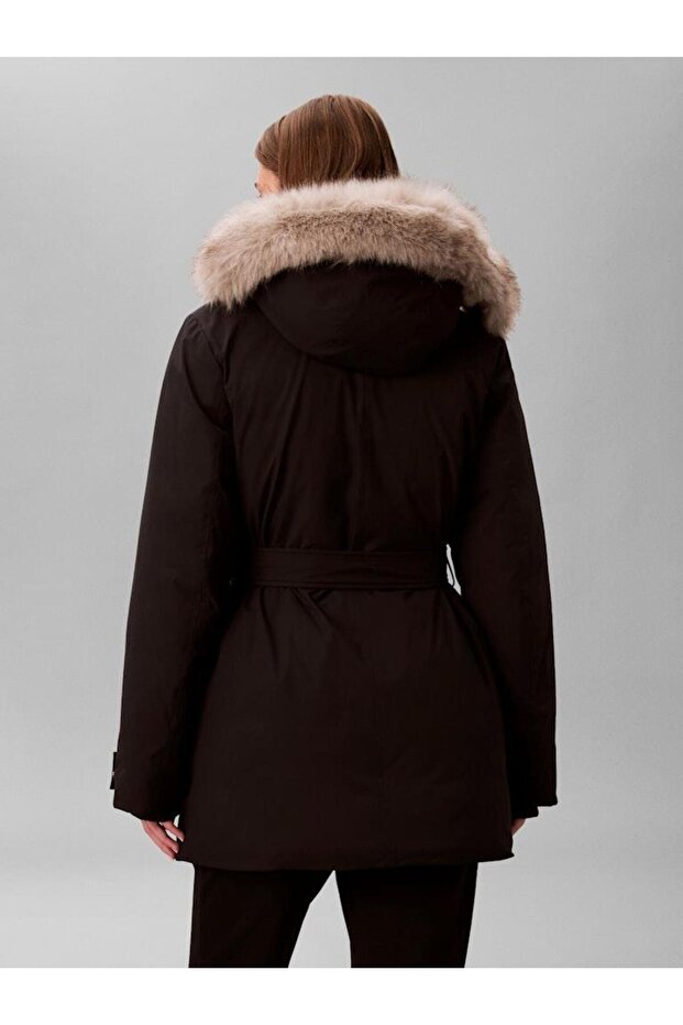 BELTED MATTE QUILTED JACKET WITH - 5
