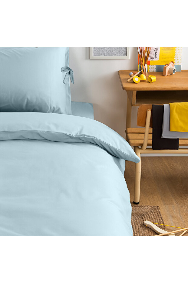 طقم غطاء لحاف فردي مع ملاءة سرير أساسية - 1