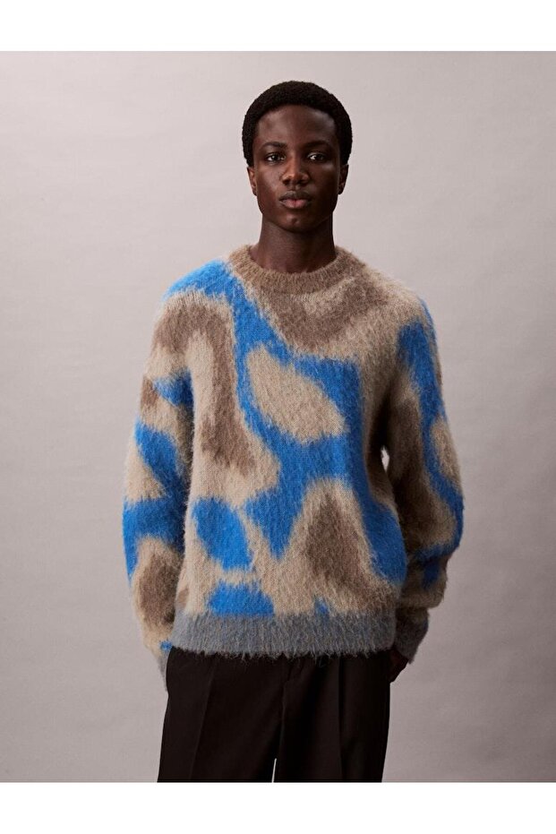 LS PATTERN BRUSHED ALPACA CREWNE - 6