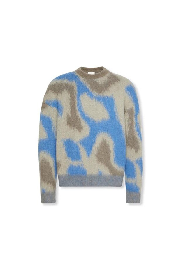 LS PATTERN BRUSHED ALPACA CREWNE - 7