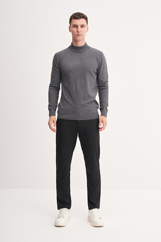 Slim Fit Courspoun Premium Half Fisherman Sweater-33255