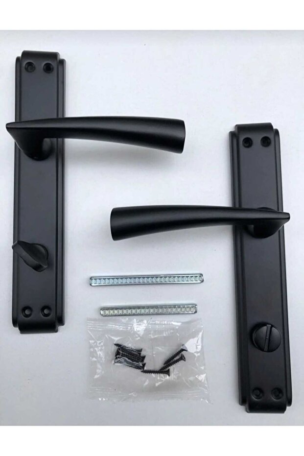 Sofuoğlu Hazal Matt Black with Mirror (Bathroom-Wc) (Right) Door Handle (Specify the Direction!) - 1