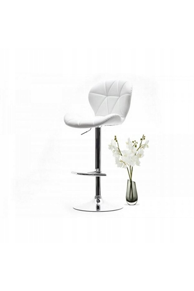 Sevilla white adjustable stool - 5