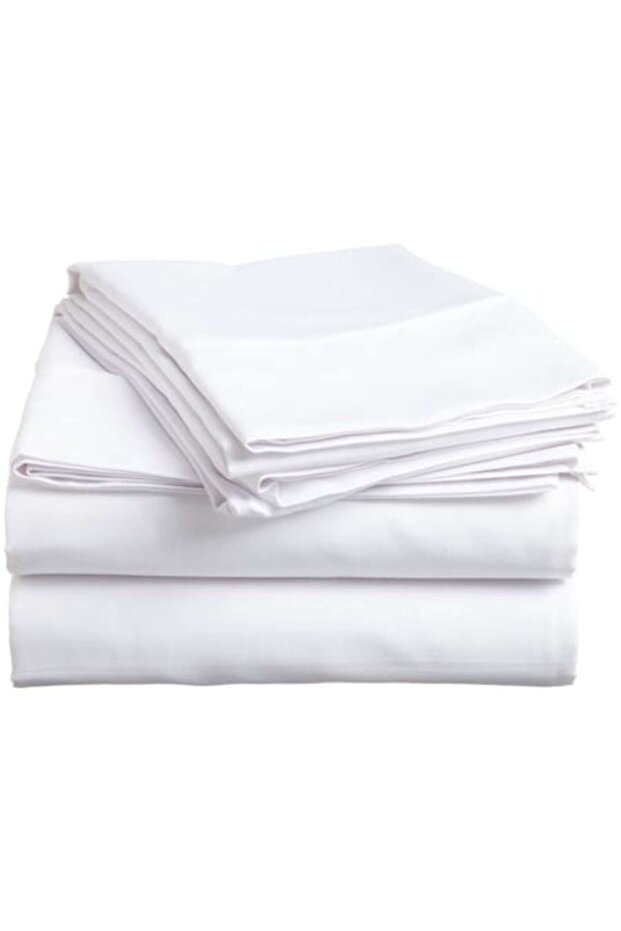 Bed Sheet, White, Polycotton, - 1