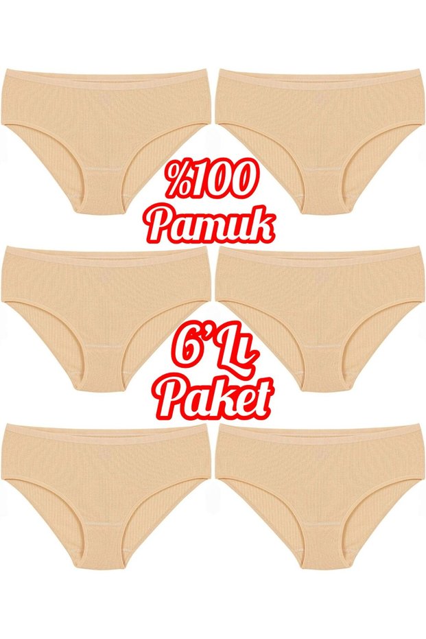 12-Piece Economical Package 100% Cotton Striped High Waist Women's Bato Panties Ozt12102