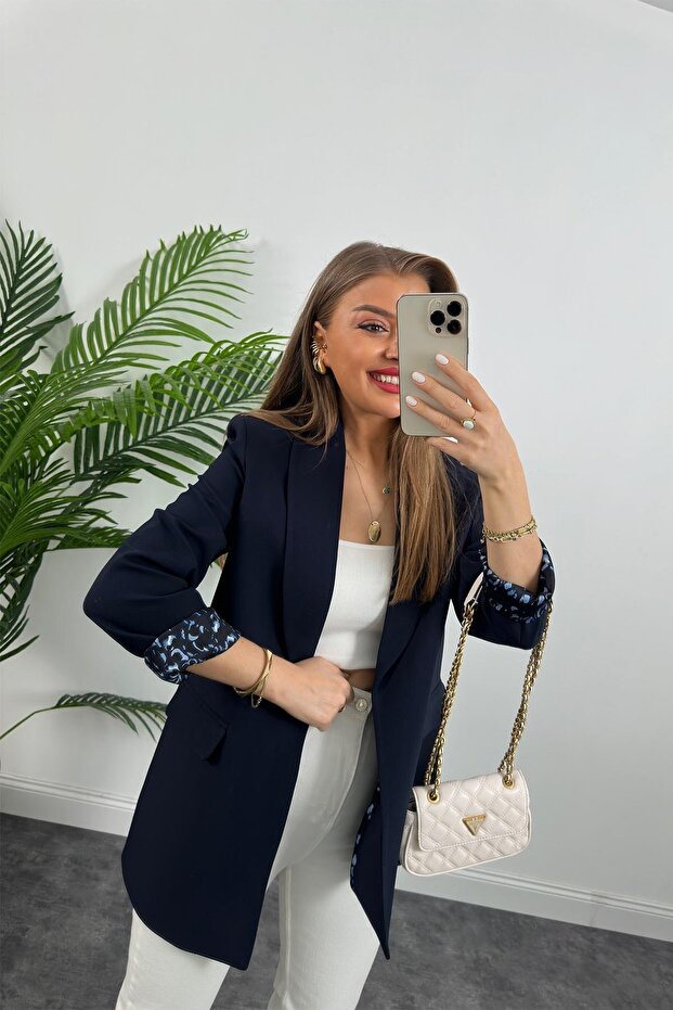 سترة بليزر مبطنة بنقشة الفهد للسيدات - 3