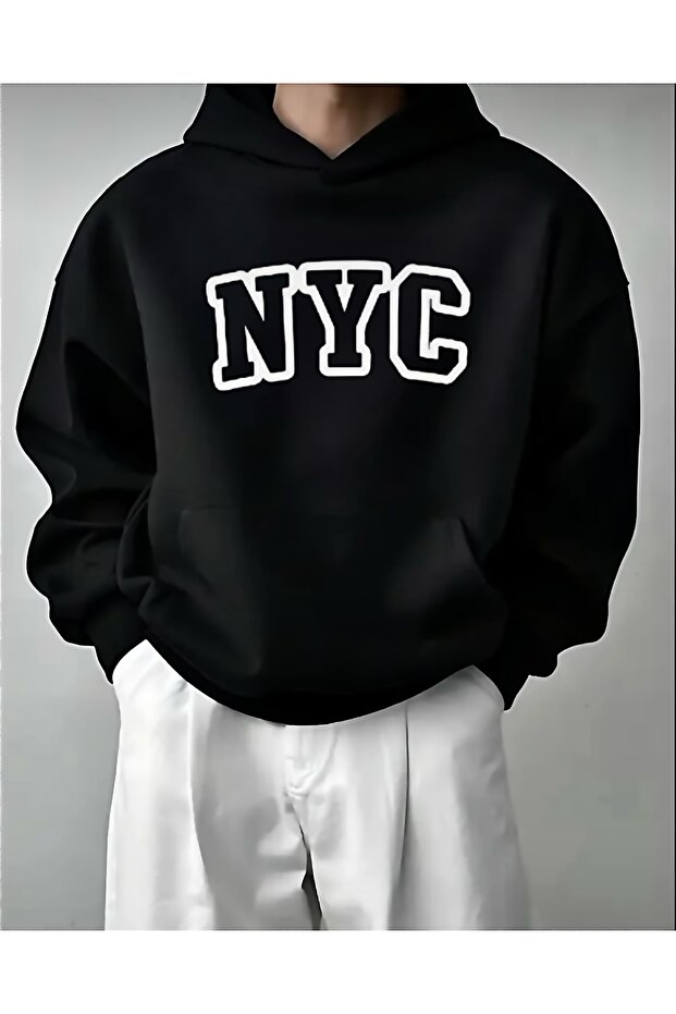 Nyc Printed Oversized Sweatshirt - 1