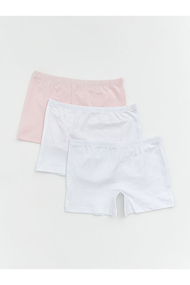 White Basic Girl's Boxers 3 Pcs