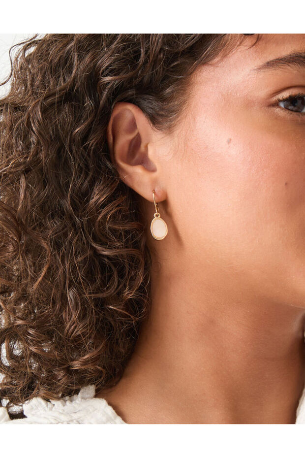 3 X MINI STONE HOOP DROPS Pastel Multi - 3