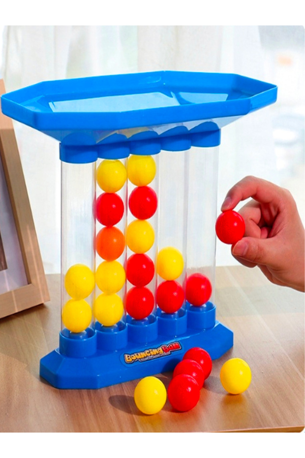 Bouncing Balls Win by Popping and Arranging 4 Balls of Their Own Color Mind Intelligence Educational Box Game - 1