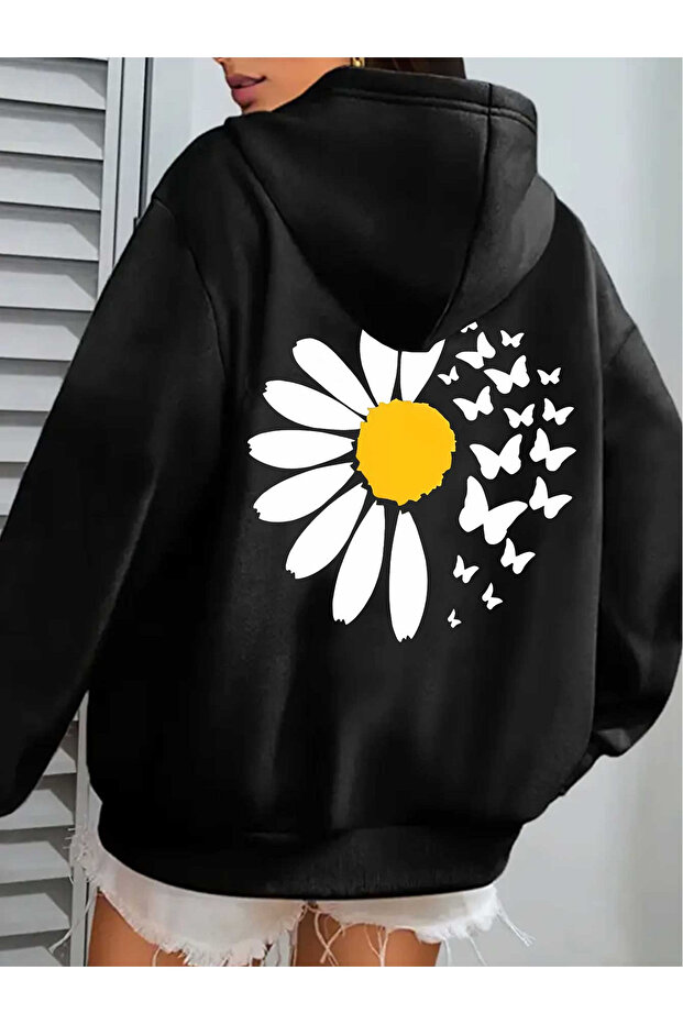Daisy Patterned Hoodie - 2