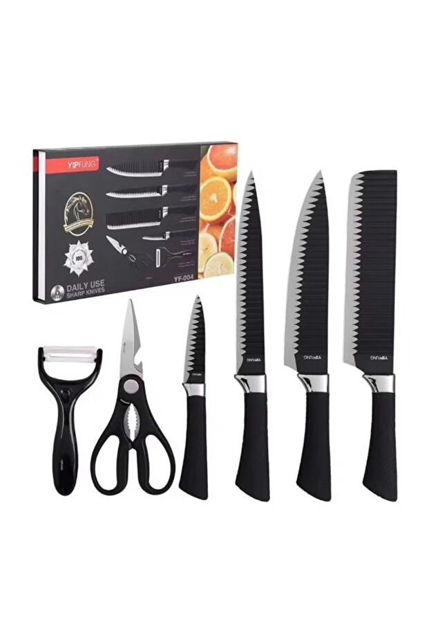 Knife set consisting of a set of kitchen tools designed for everyday use. - 2