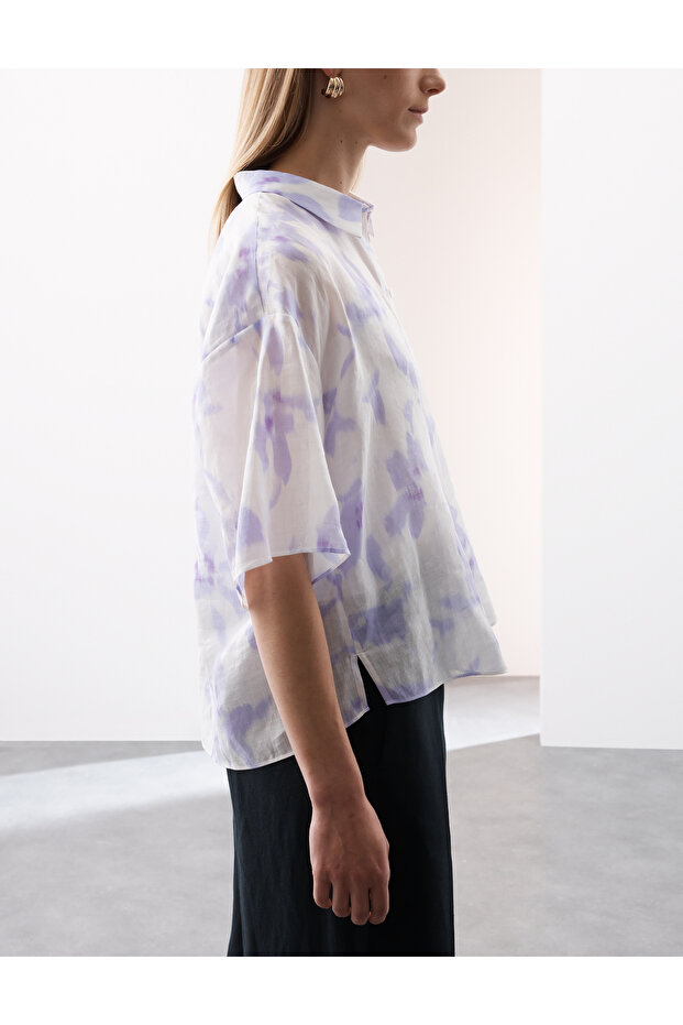 Pamuklu Desenli Gömlek - 6