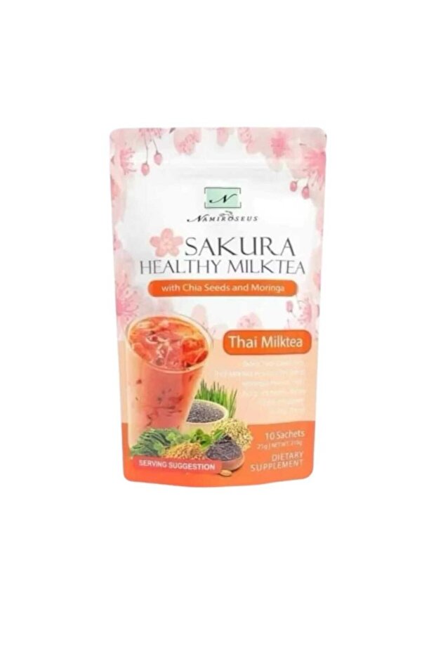 Sakura Healthy Milktea with chai seeds and Moringa Okinawa