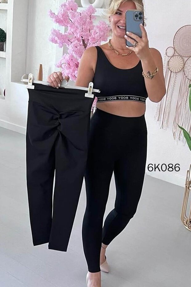 بنطلون ضيق برباط في الخلف 6K086