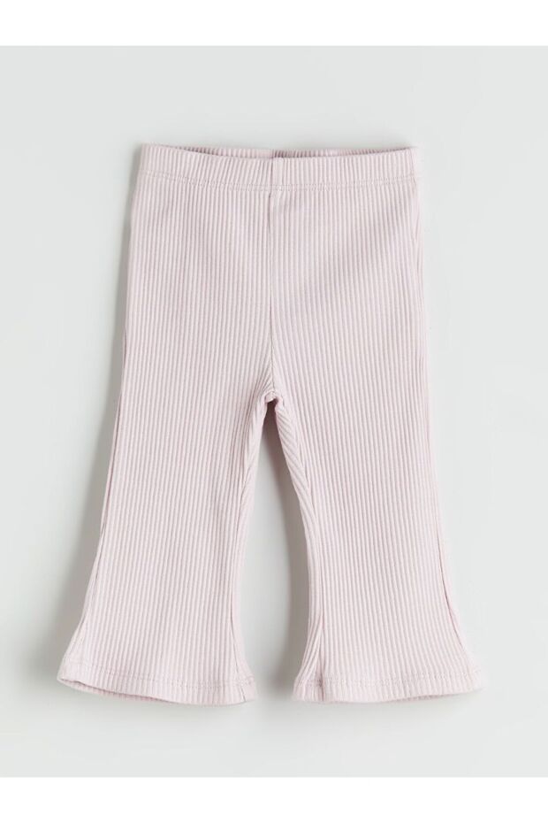 LCW baby Çiçekli Kız Bebek Sweatshirt ve Tayt 2'li - 4