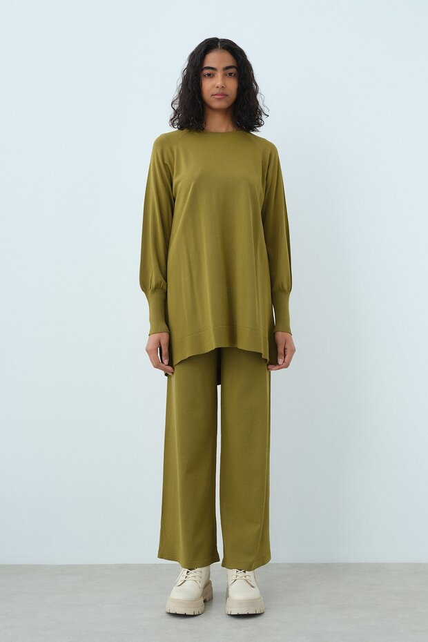 Rayon Bol Pantolon Olive - 4