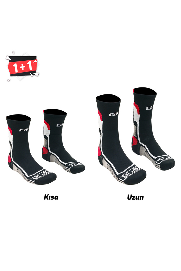 Universal Long Short Thermal Socks Set Red - 1