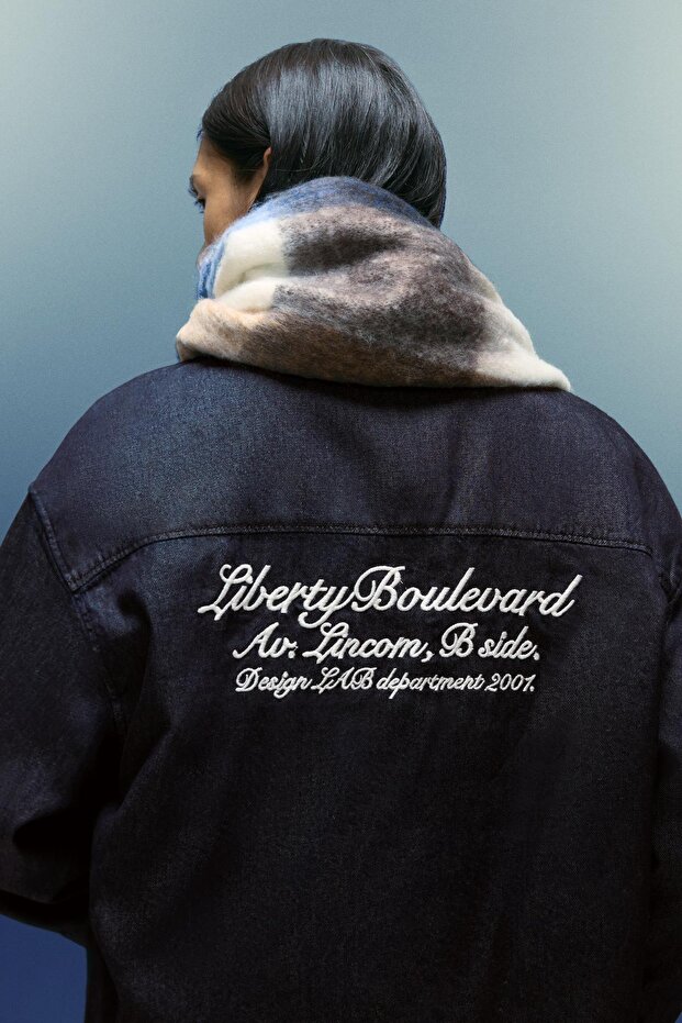 Oversize denim gömlek - 4