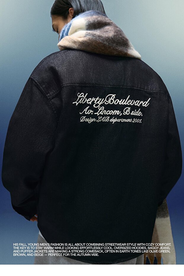 Oversize denim gömlek - 6