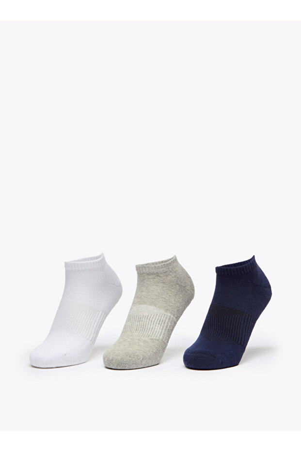 Textured Ankle Length Cushioned Socks - Set of 3