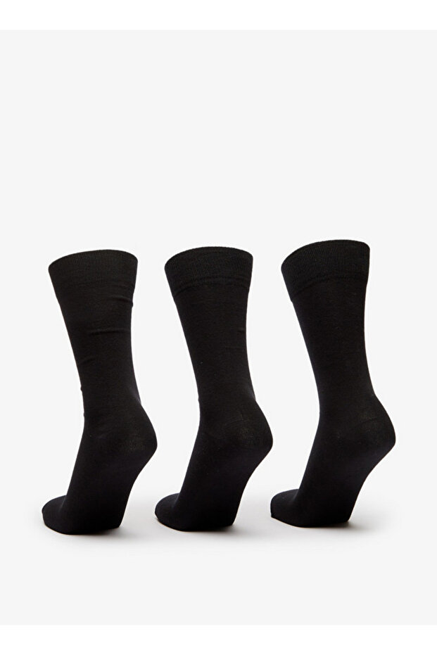 Solid Crew Length Socks - Set of 3 - 3