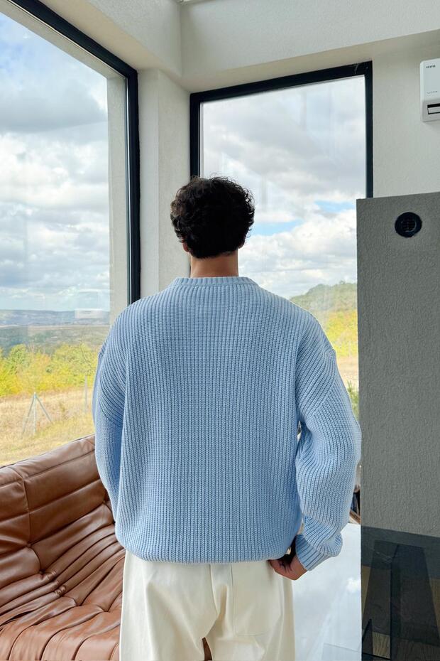 Basic Triko Kazak Mavi - 2