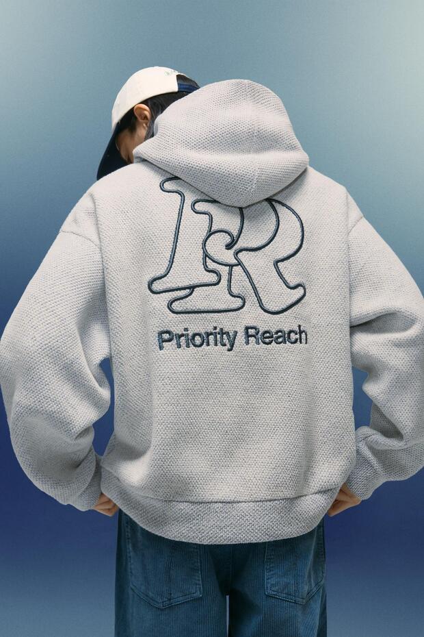 Baskılı kapüşonlu sweatshirt - 3