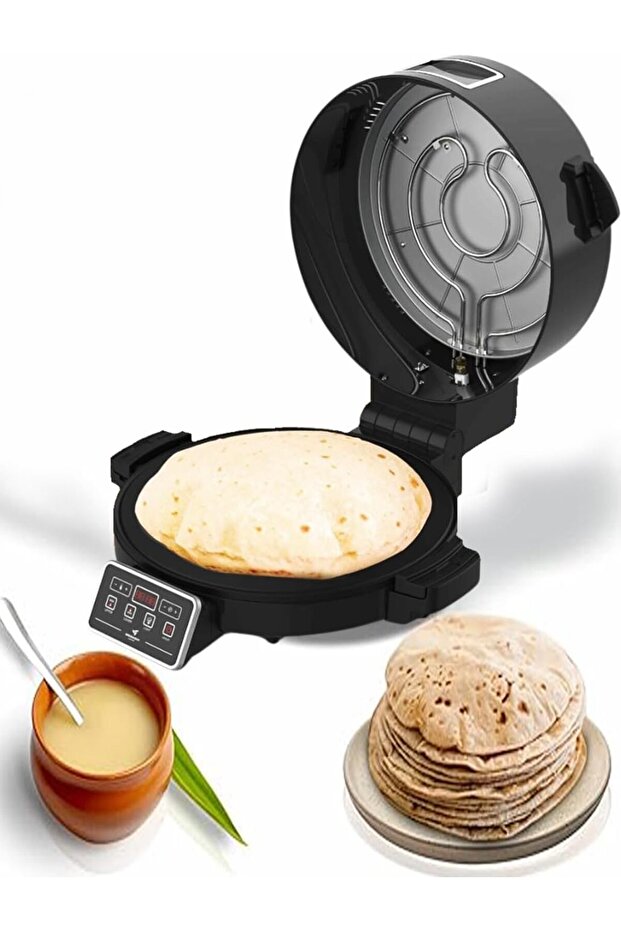 Multi 3-in-1 Hot Bread Maker, 40cm Diameter Cooking Plate,Full Copper, LED Display, 2400 W, Black (ME-HBM151)
