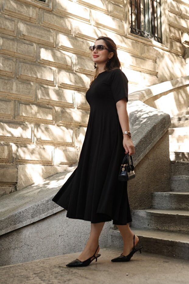 Cusmi Siyah Elbise - 4