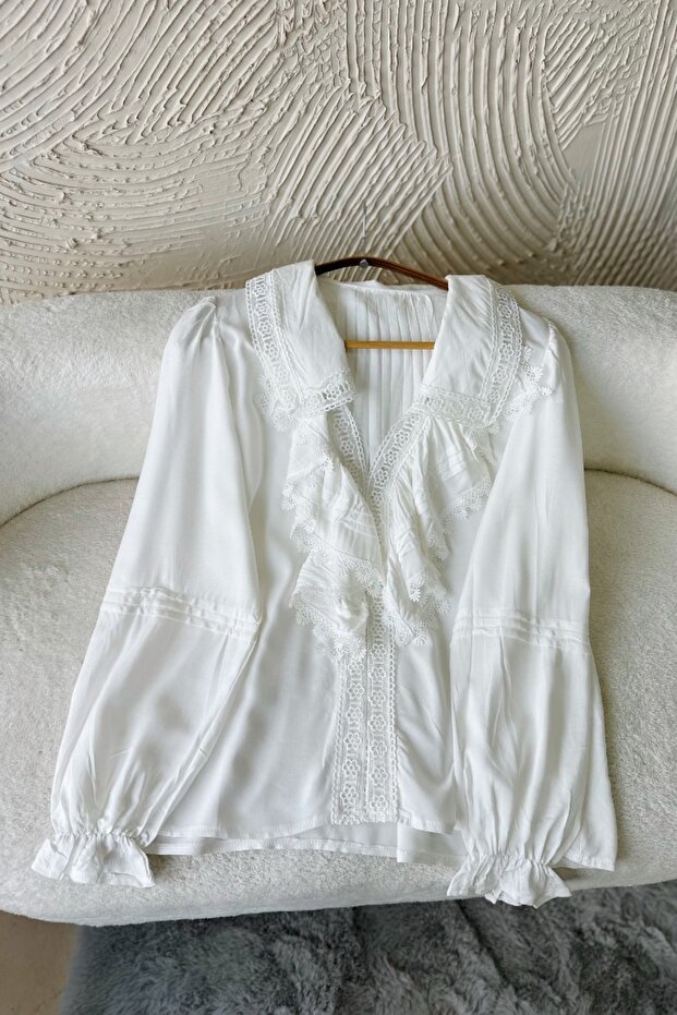 Jotham Beyaz Bluz - 5