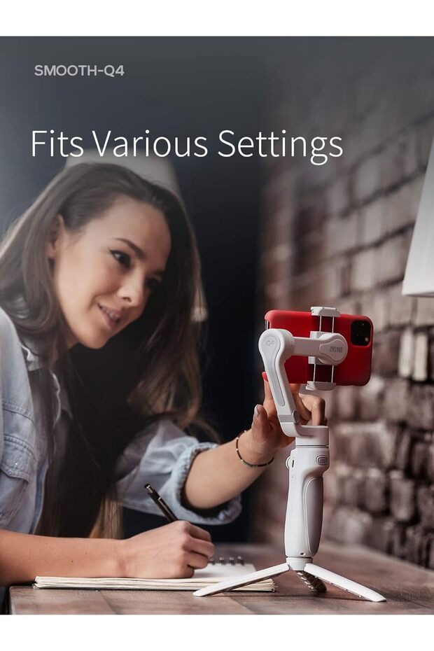 Smooth Q4 Combo Gimbal Stabilizer, 3-Axis Smartphone Phone Gimbal, Built-in Extension Rod, Fo - 7