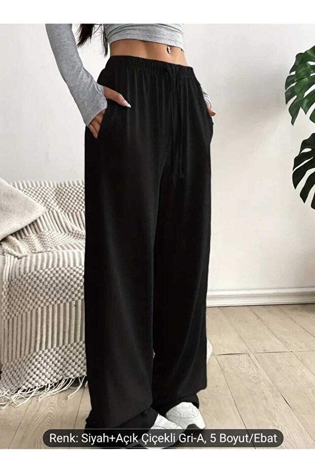 Black Women's Baggy Oversized Plus Size Sportswear Quality Loose Fit Stretchy Comfortable Fabric Sweatpants235