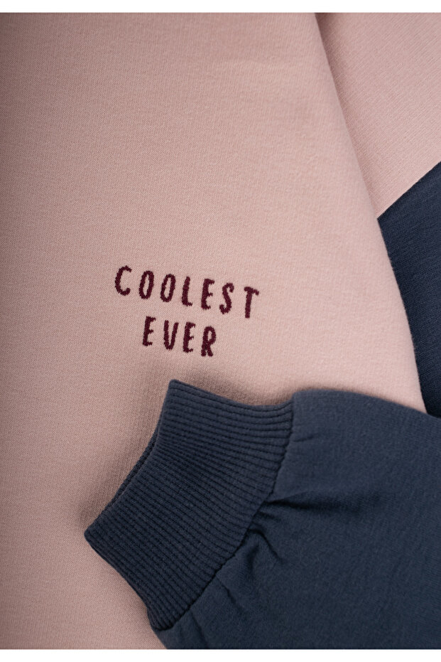 Multicolor Sweatshirt 5-12 Yaş Pudra - 3