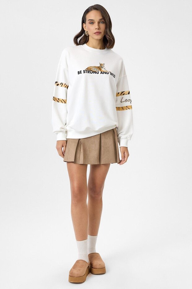 Kaplan Baskılı Sweatshirt - 7