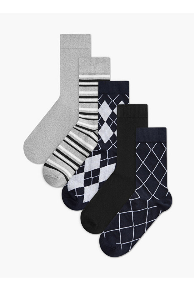 Men's Socks with Print - Set of 5 - 1