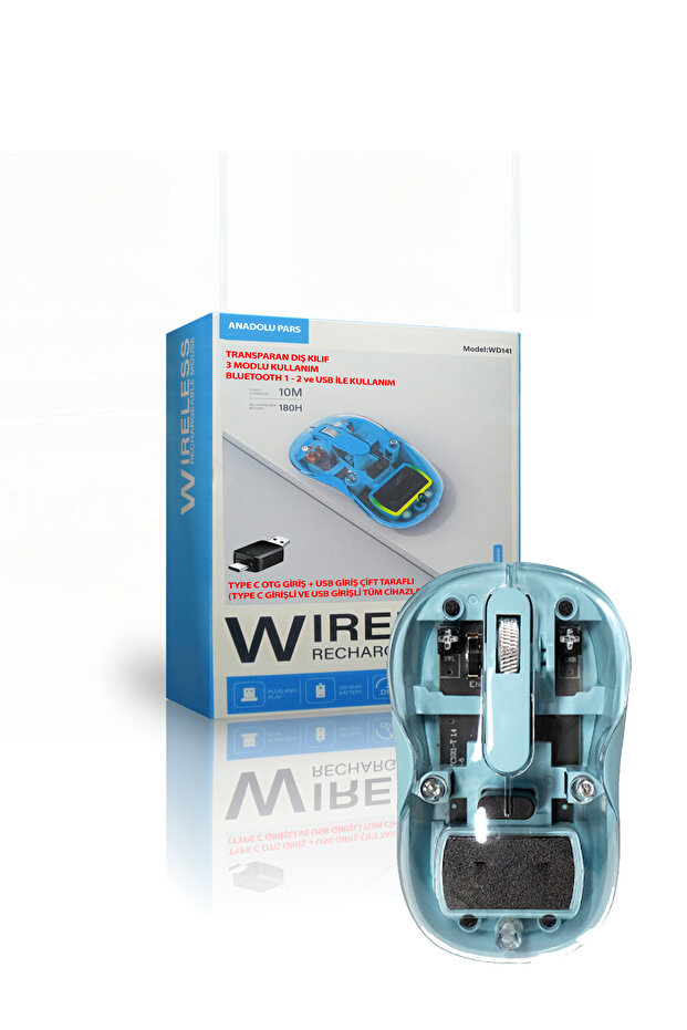 Bluetooth Mouse - TypeC Mouse - USB Mouse - Masaüstü Mouse - Kablosuz Mouse - 6