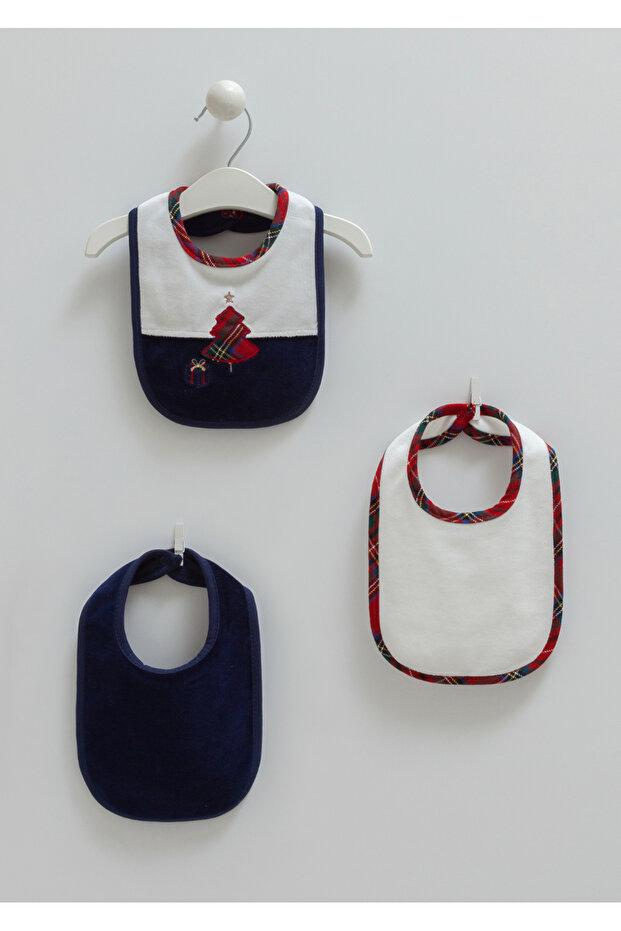 Boy Baby 3-Piece Bib with Christmas Theme 100% Cotton