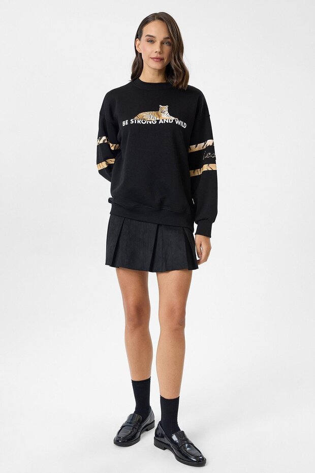 Kaplan Baskılı Sweatshirt - 6