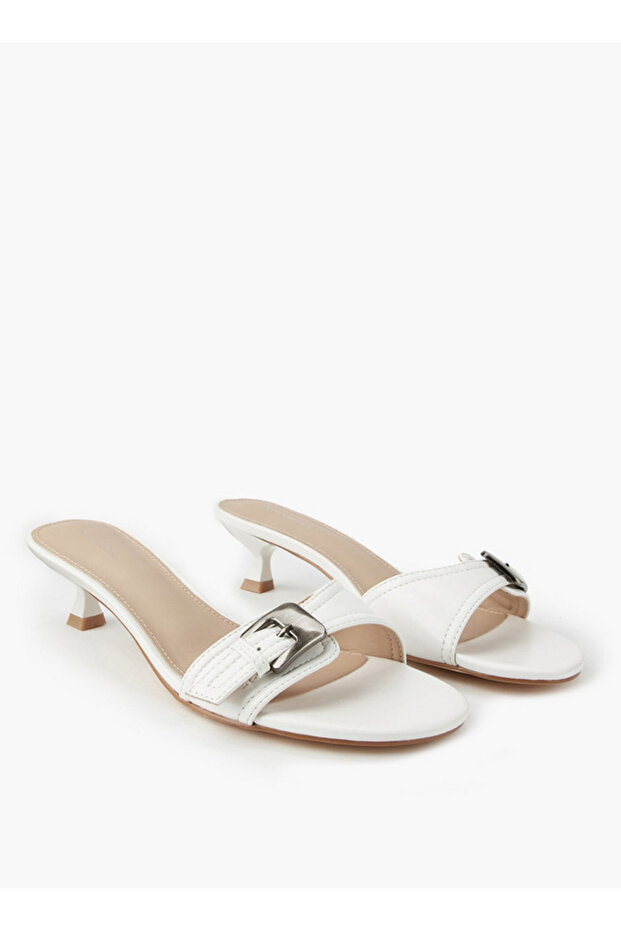 Women's Kitten Heel Slip-On Sandals