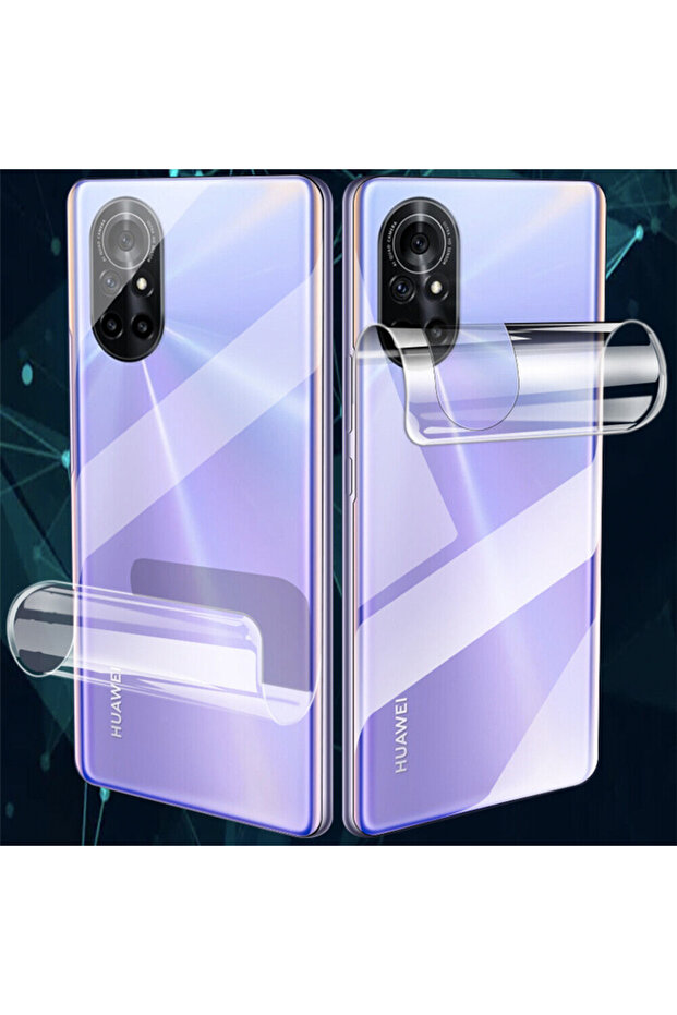 Back Cover for Huawei Nova 8, Silicone Hydrogel, Clear - 4