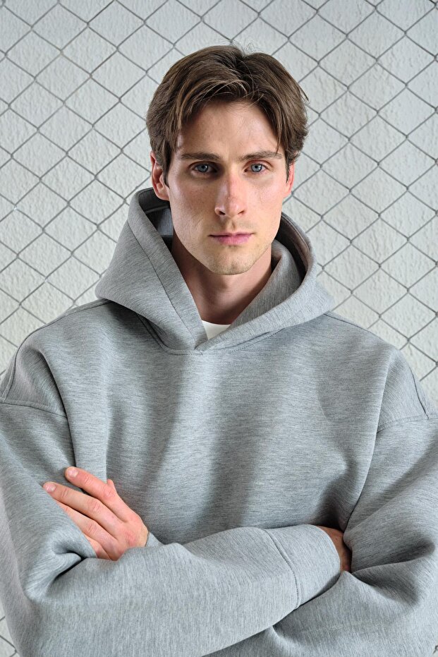 KAPÜŞONLU OVERSIZE SCUBA SWEATSHIRT - 2